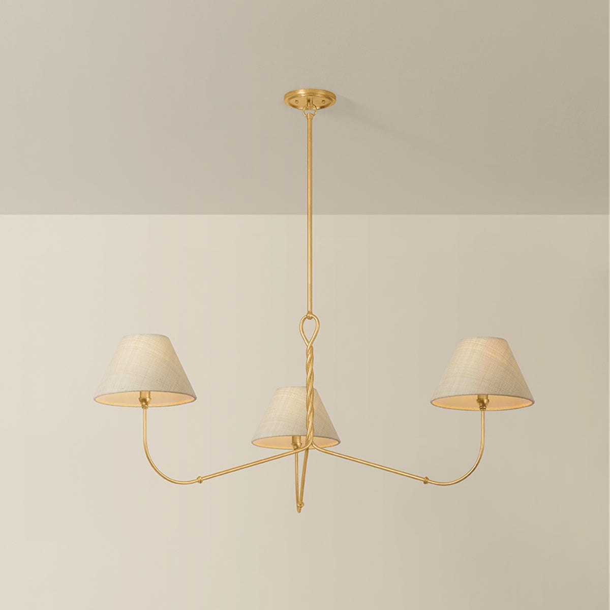Hudson Valley Lighting Dekalb 3-Light Chandelier Vintage Gold Leaf