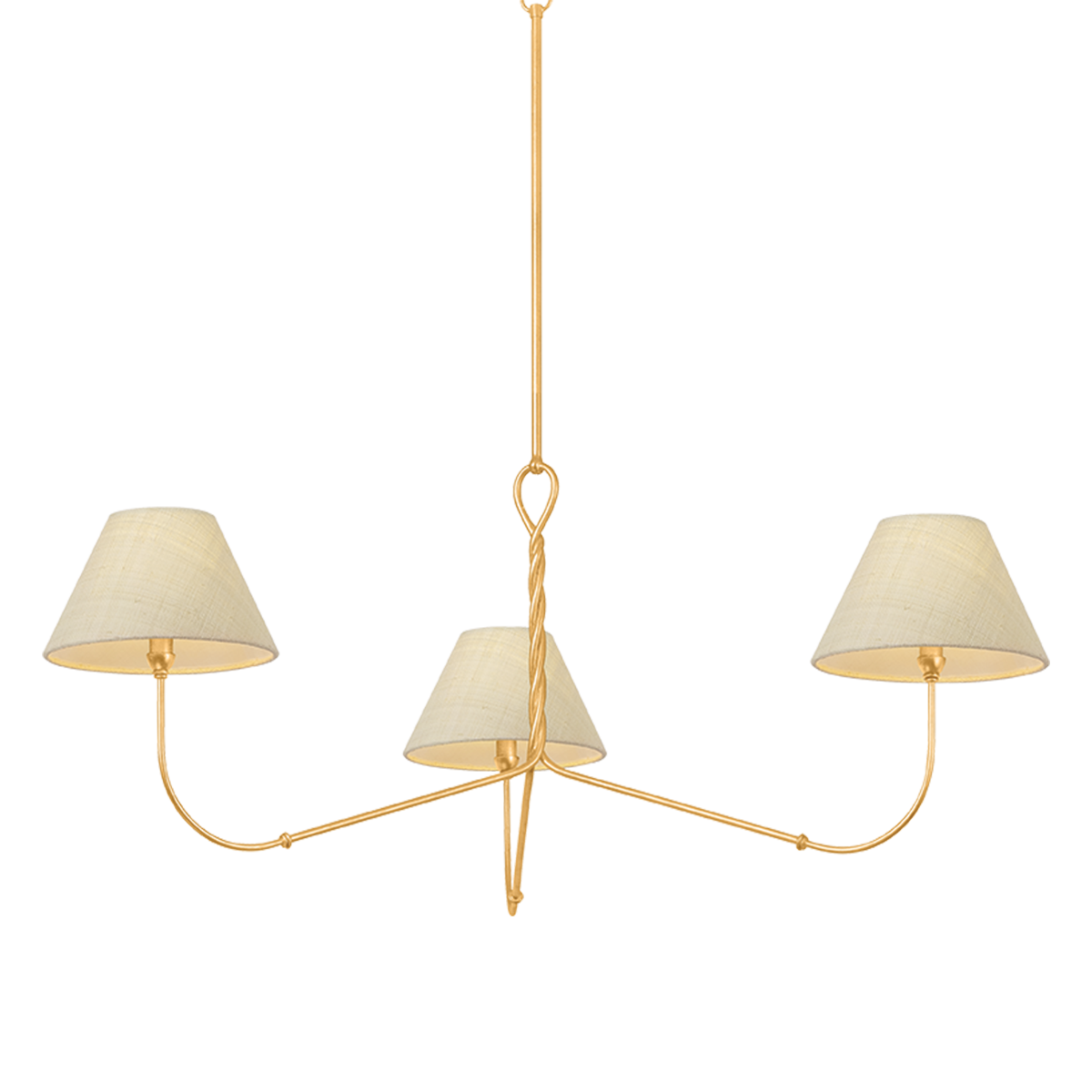 Hudson Valley Lighting Dekalb 3-Light Chandelier Vintage Gold Leaf