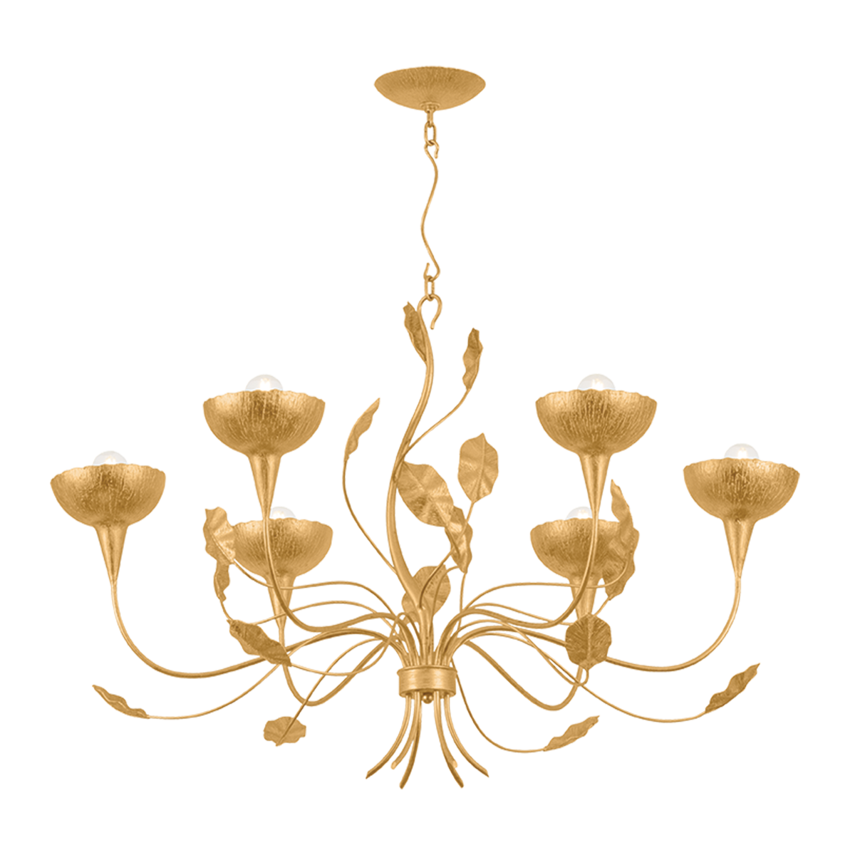 Corbett Lighting Innsbruck 6-Light Chandelier Vintage Gold Leaf