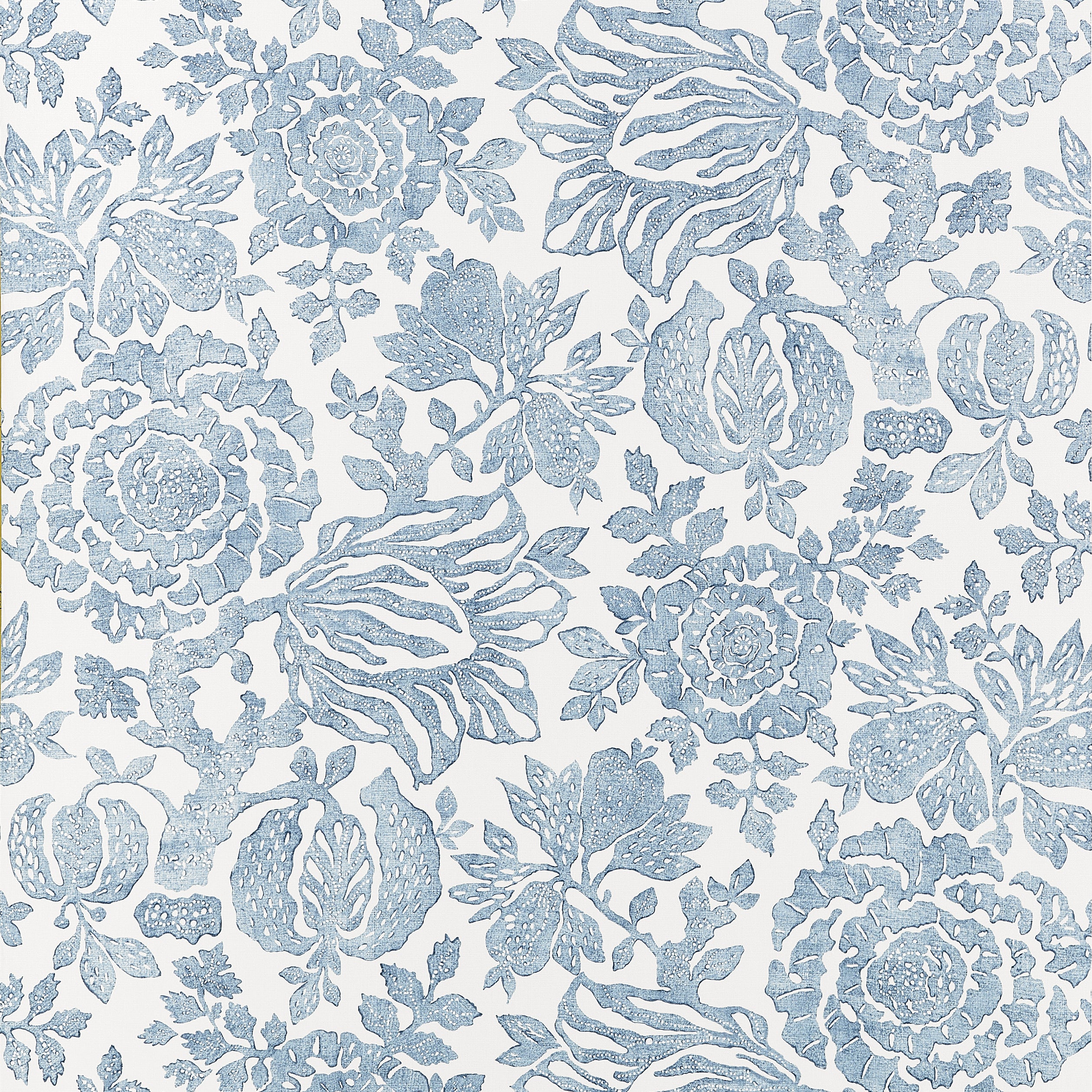 Thibaut Sigourney Toile Botanical Wallcovering Blue