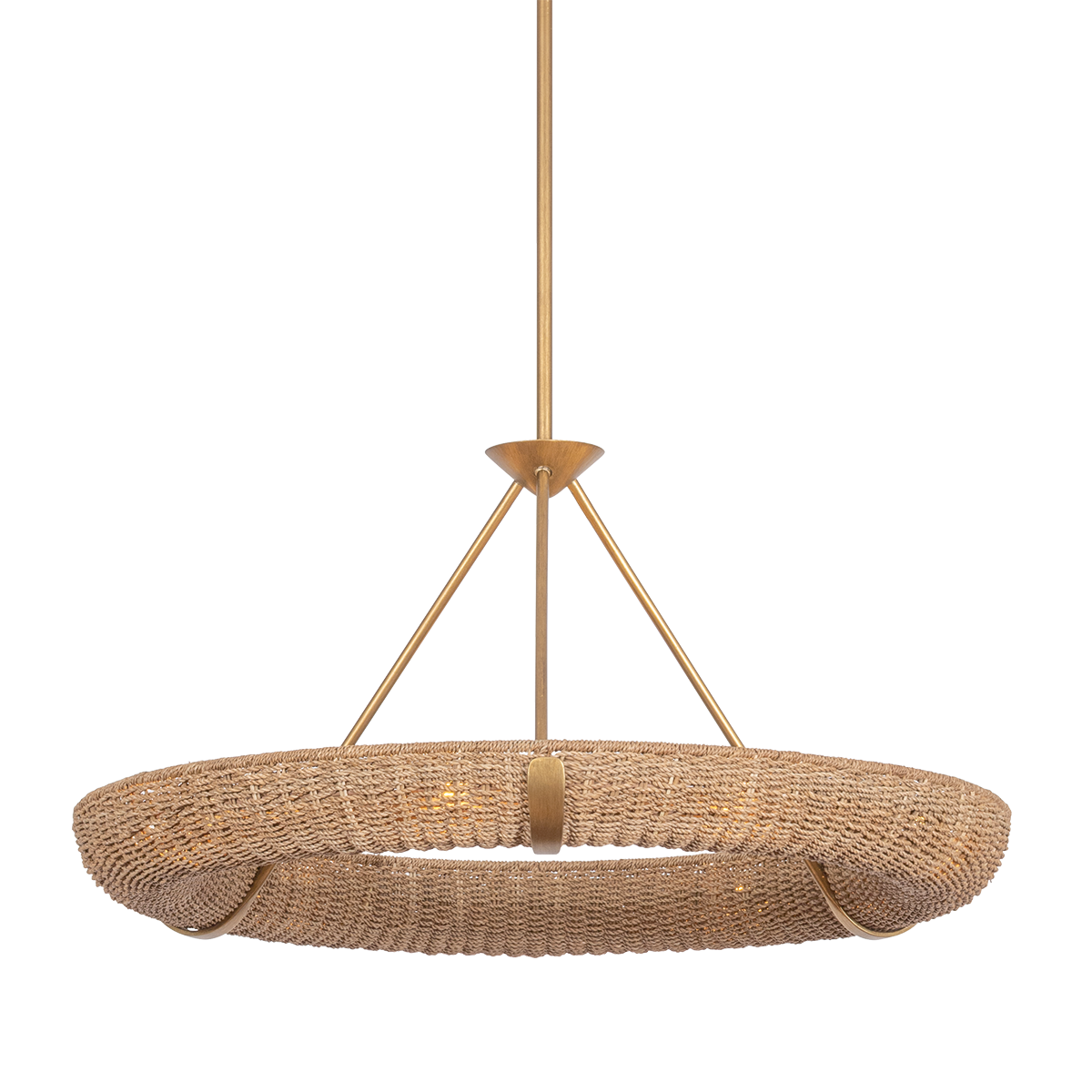 Troy Lighting Floyd 9-Light Chandelier Patina Gold Leaf