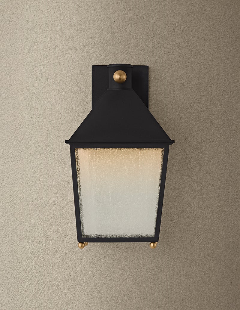 Troy Lighting Gladden Wall Sconce Textured Black Patina Brass