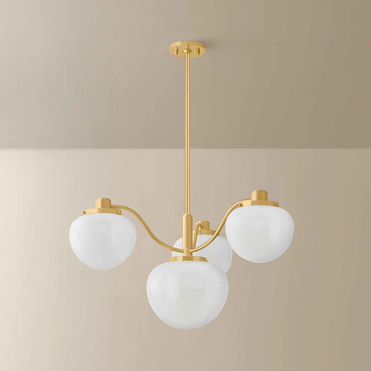 Mitzi Kristen 4-Light Chandelier in Aged Brass Finish