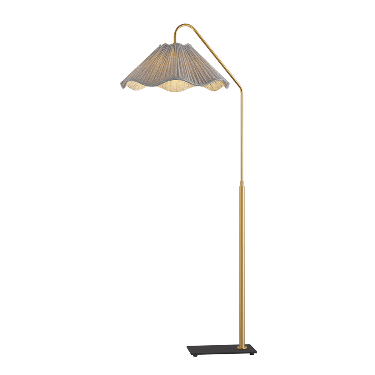 Mitzi Lauren Floor Lamp Aged Brass Textured Black