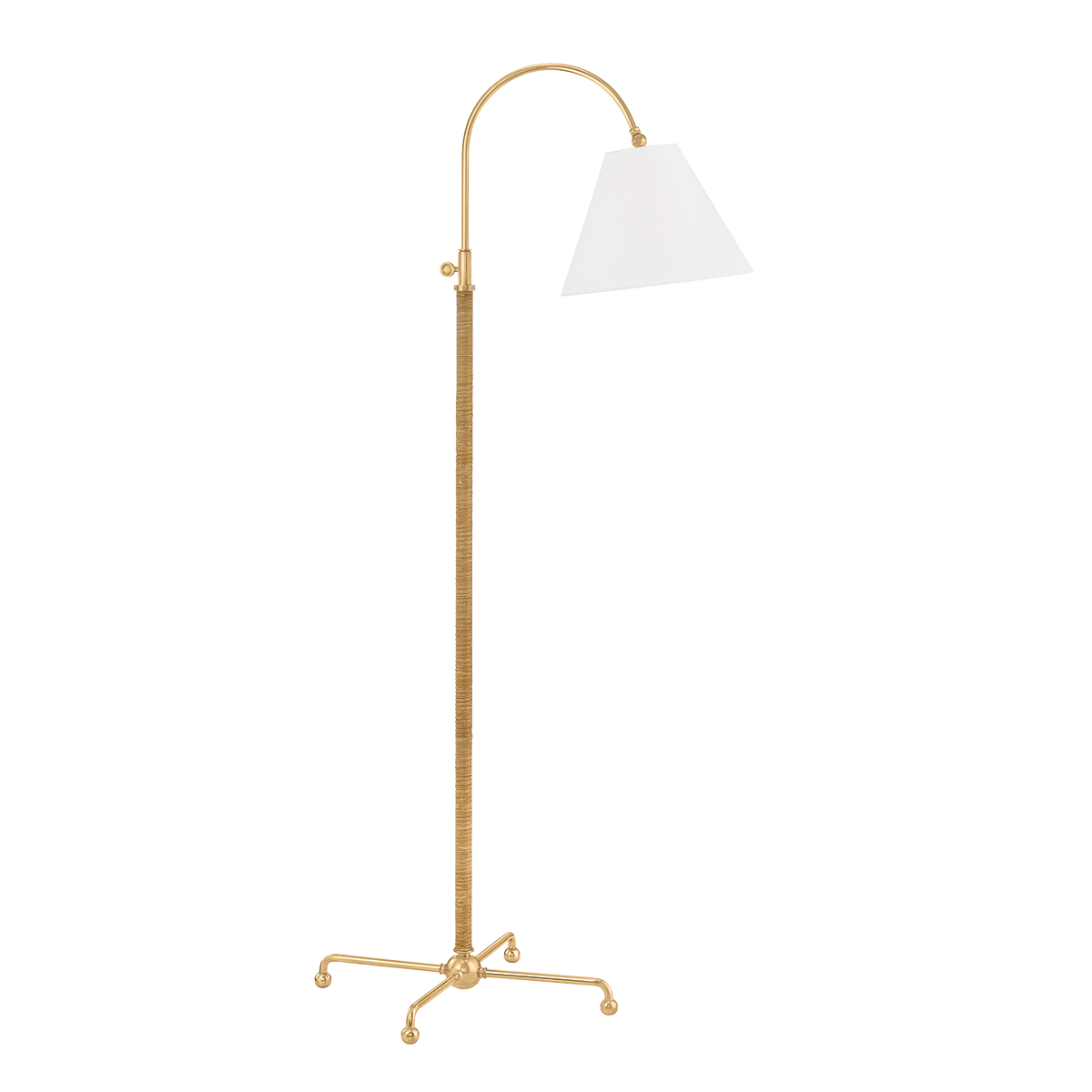 Hudson Valley Lighting Curves No.1 Floor Lamp Aged Brass