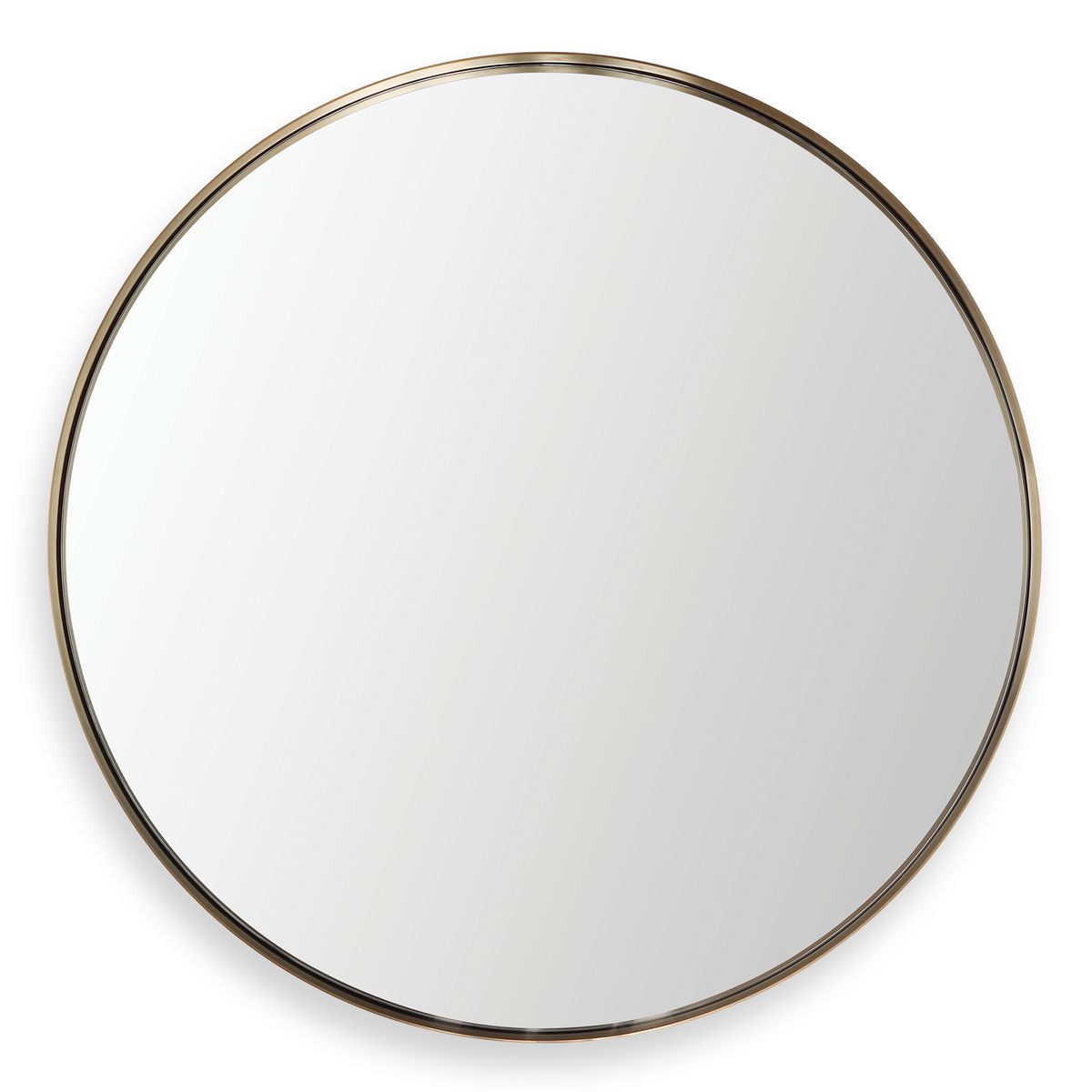 Revelation Padria Round Mirror Steel Frame 40in Brushed Brass