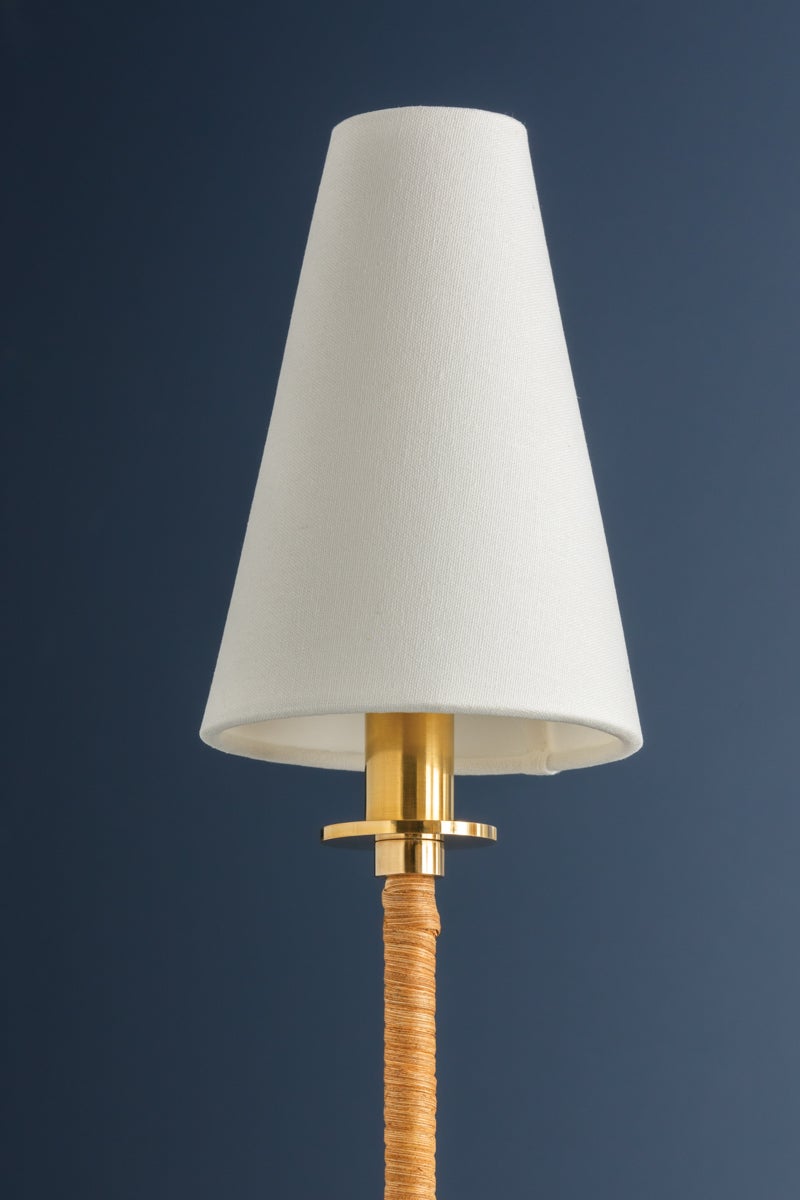 Hudson Valley Lighting Ripley 31.75in Chandelier Aged Brass Rattan