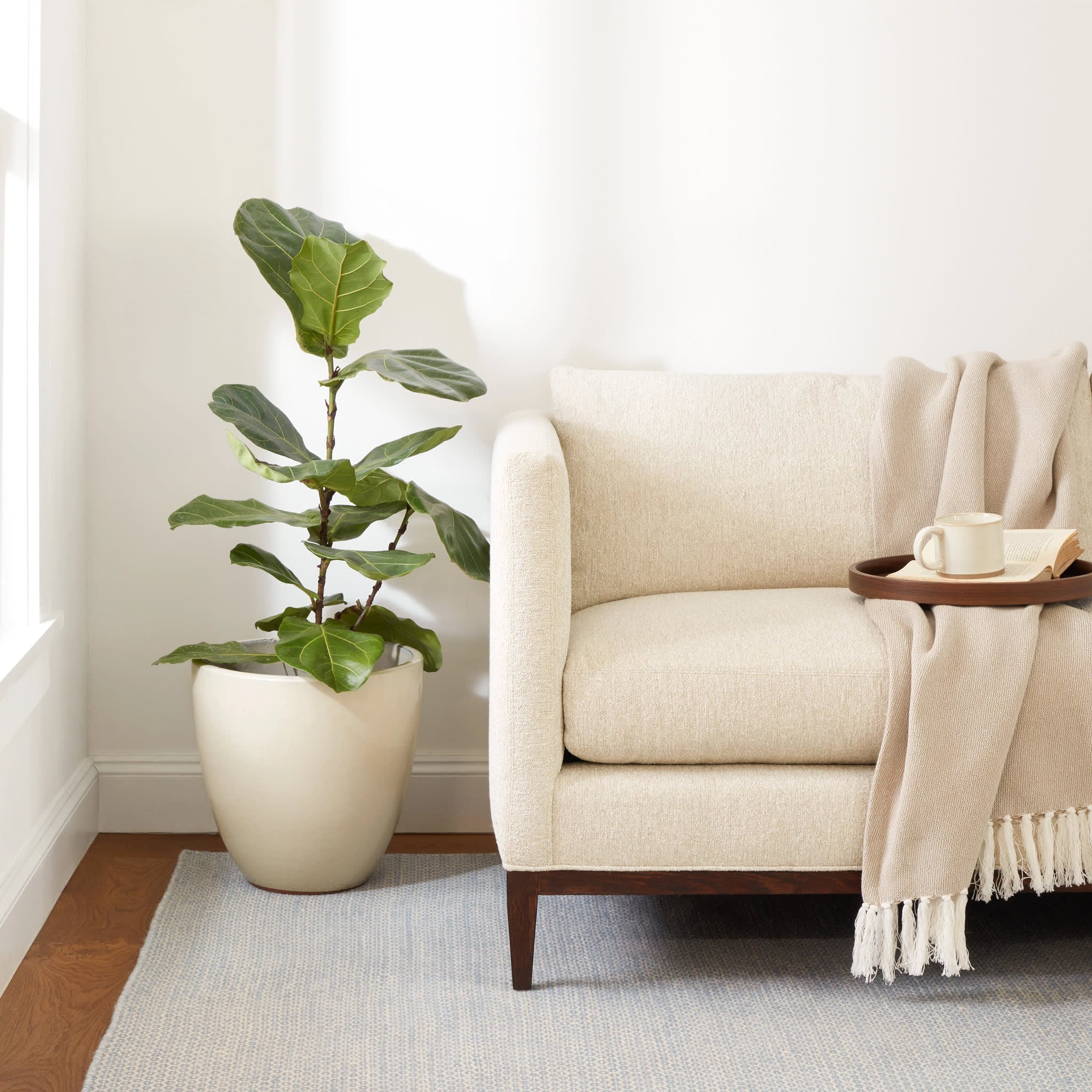Annie Selke Honeycomb Handwoven Wool Rug French Blue Ivory