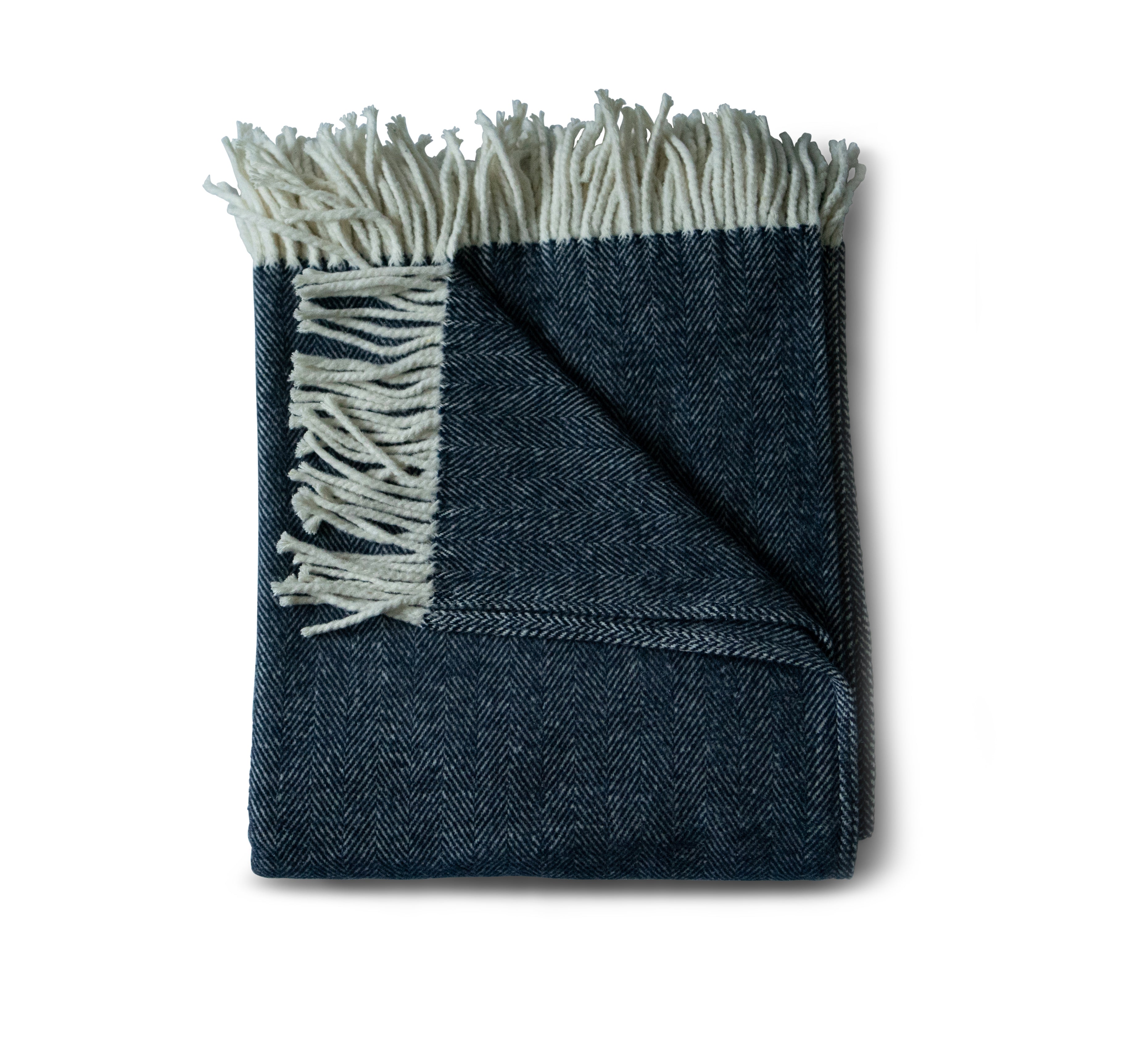 Evangeline Herringbone 100% Cotton Luxury Throw Blanket