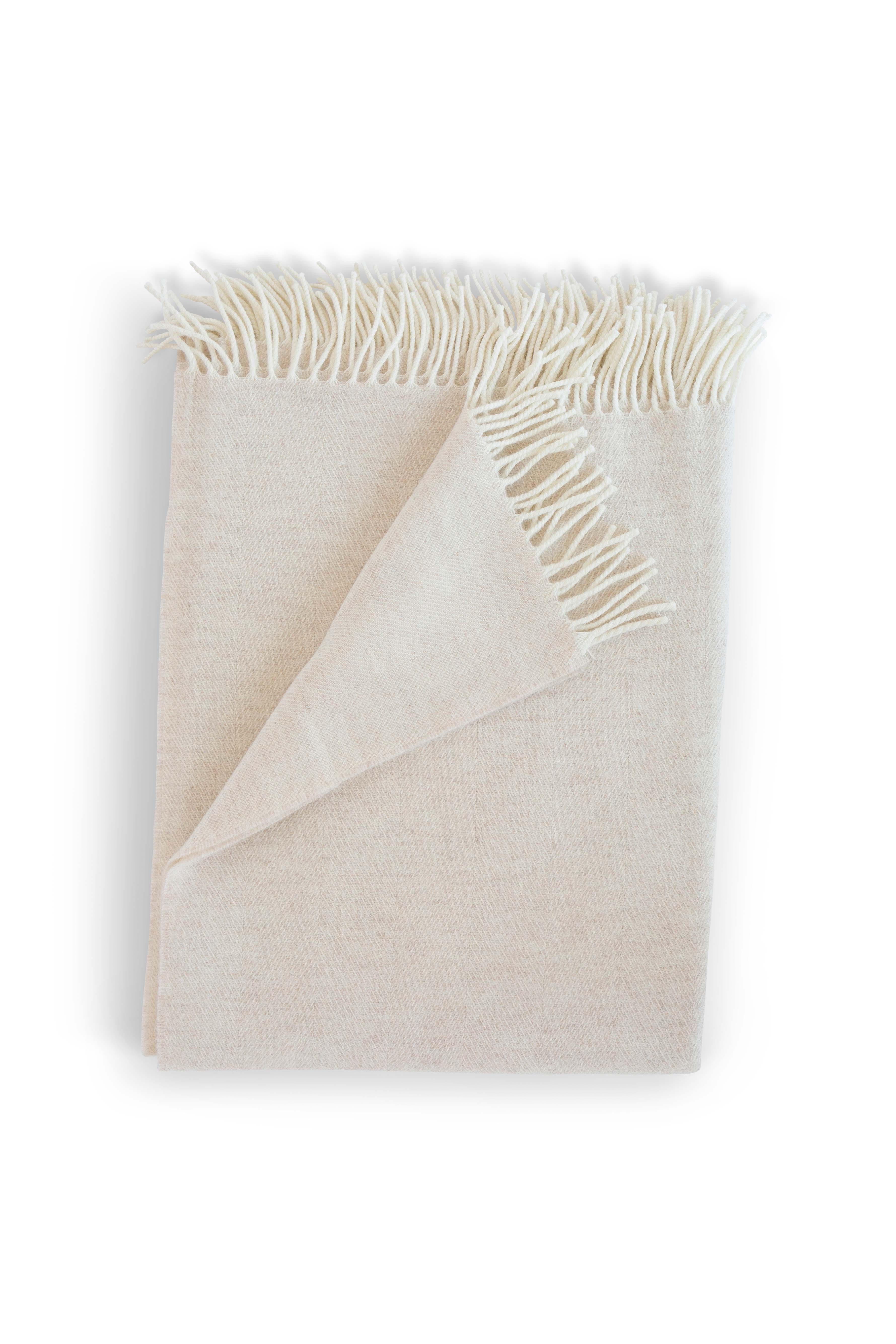Evangeline Lightweight Merino Wool Herringbone Throw 57x78 Inch