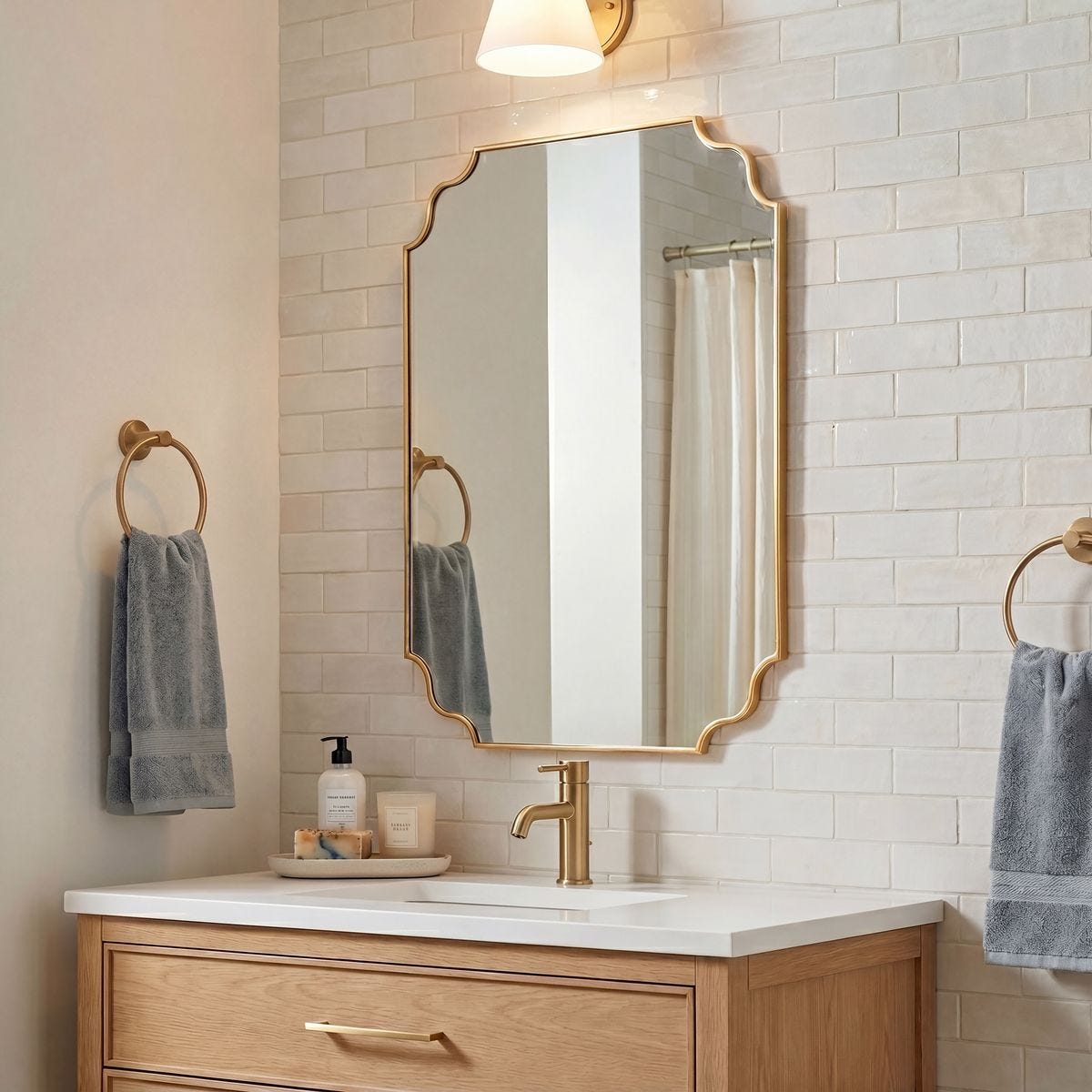 Uttermost Lennyn Traditional Wall Mirror Antiqued Gold Leaf 30x40