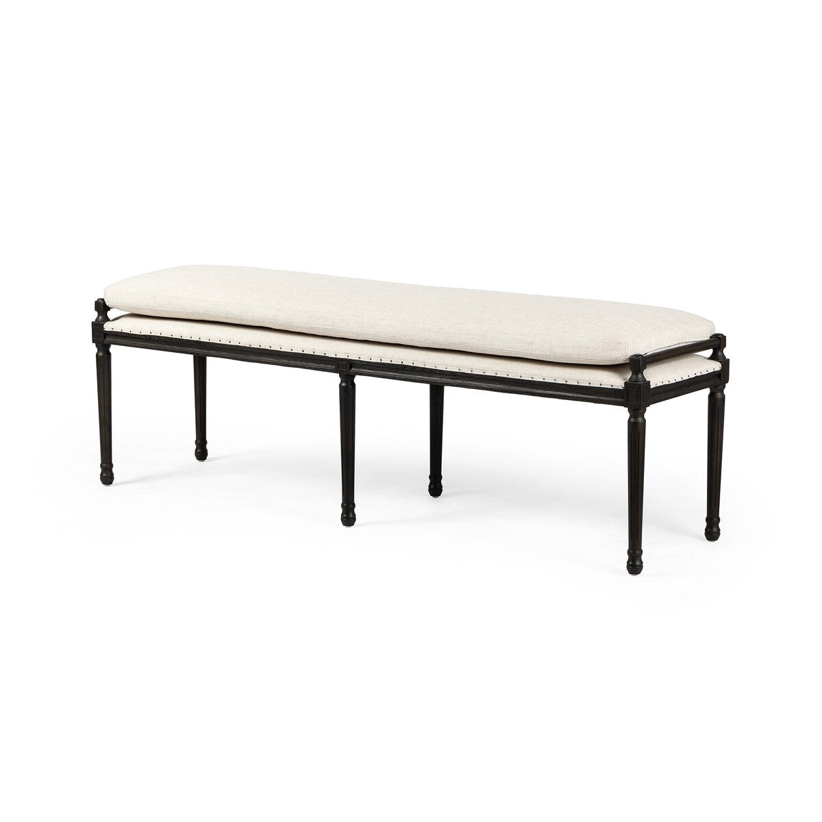 Four Hands Lucille Dining Bench 67in Performance Fabric Alcala Cream