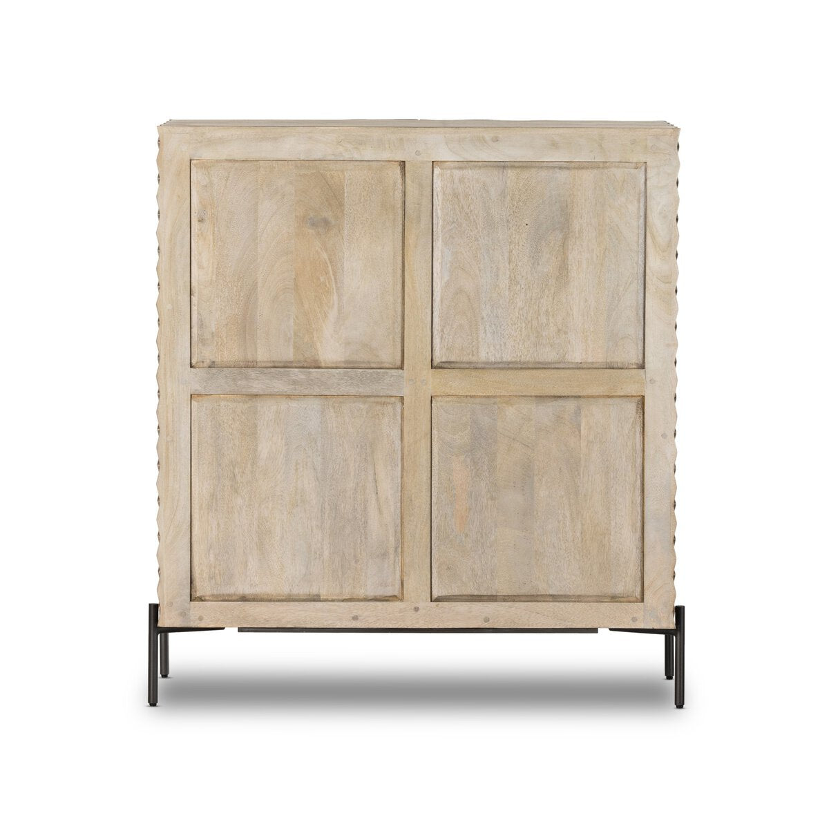 Four Hands Raffael Mango Wood Bar Cabinet Stonewash Grey