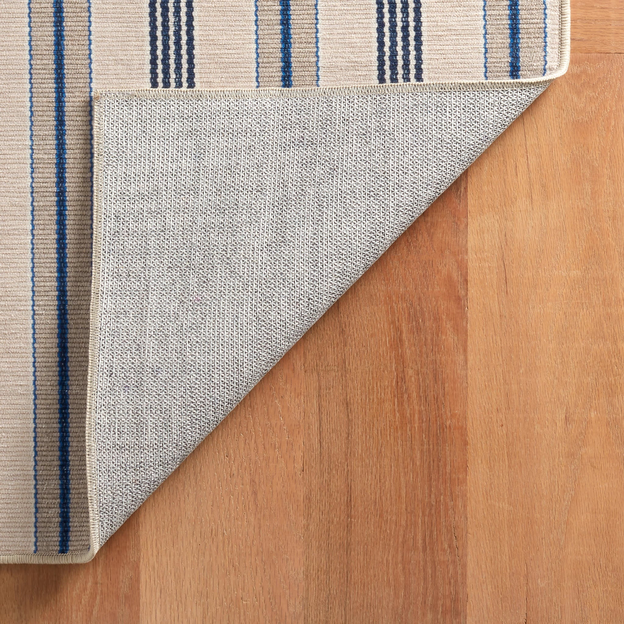 Annie Selke Nimes Ticking Machine Washable Rug Neutral
