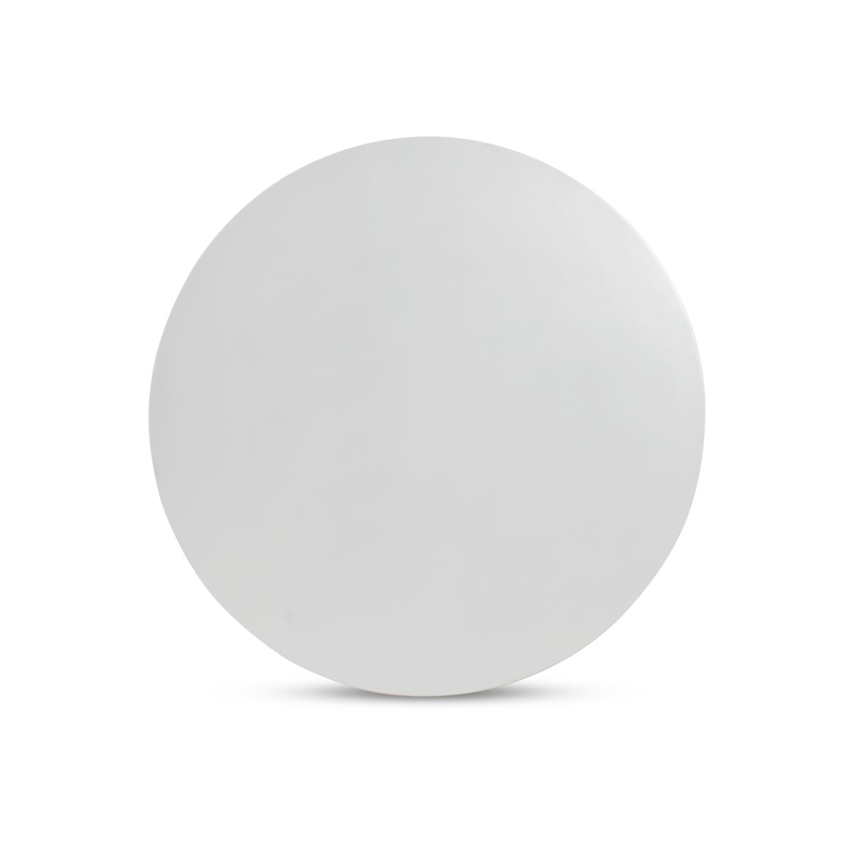 Four Hands Basil Outdoor Dining Table 42-Inch Matte White Cast Aluminum