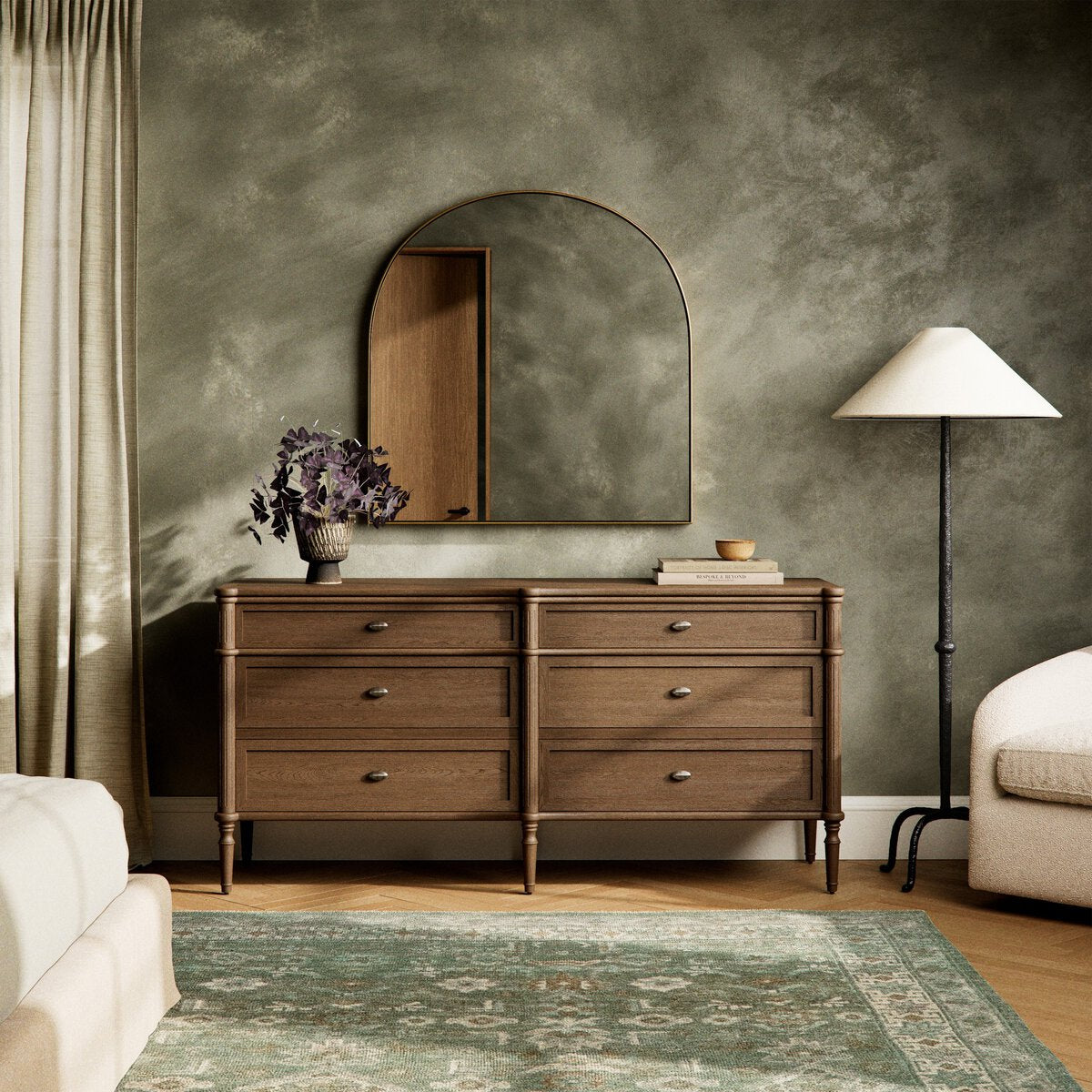 Four Hands Toulouse 6 Drawer Dresser Toasted Oak Veneer