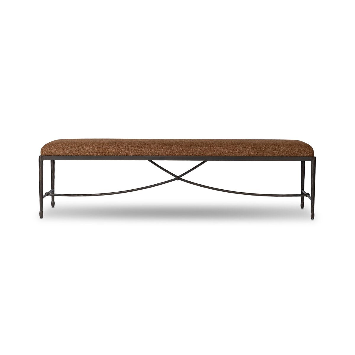 Jade Accent Bench French Industrialist Style Iron Frame