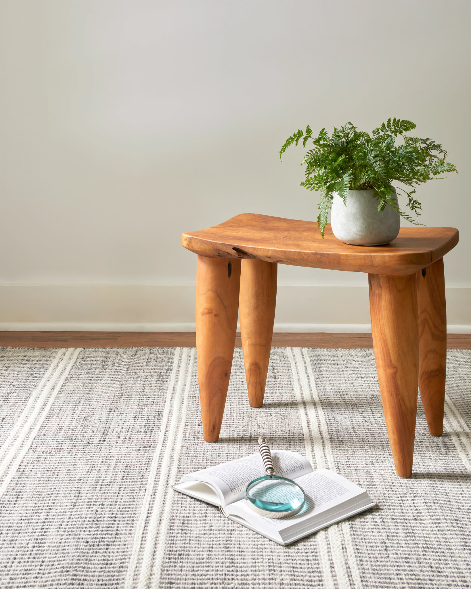 Annie Selke Malta Handwoven Wool Rug Grey Herringbone Pattern