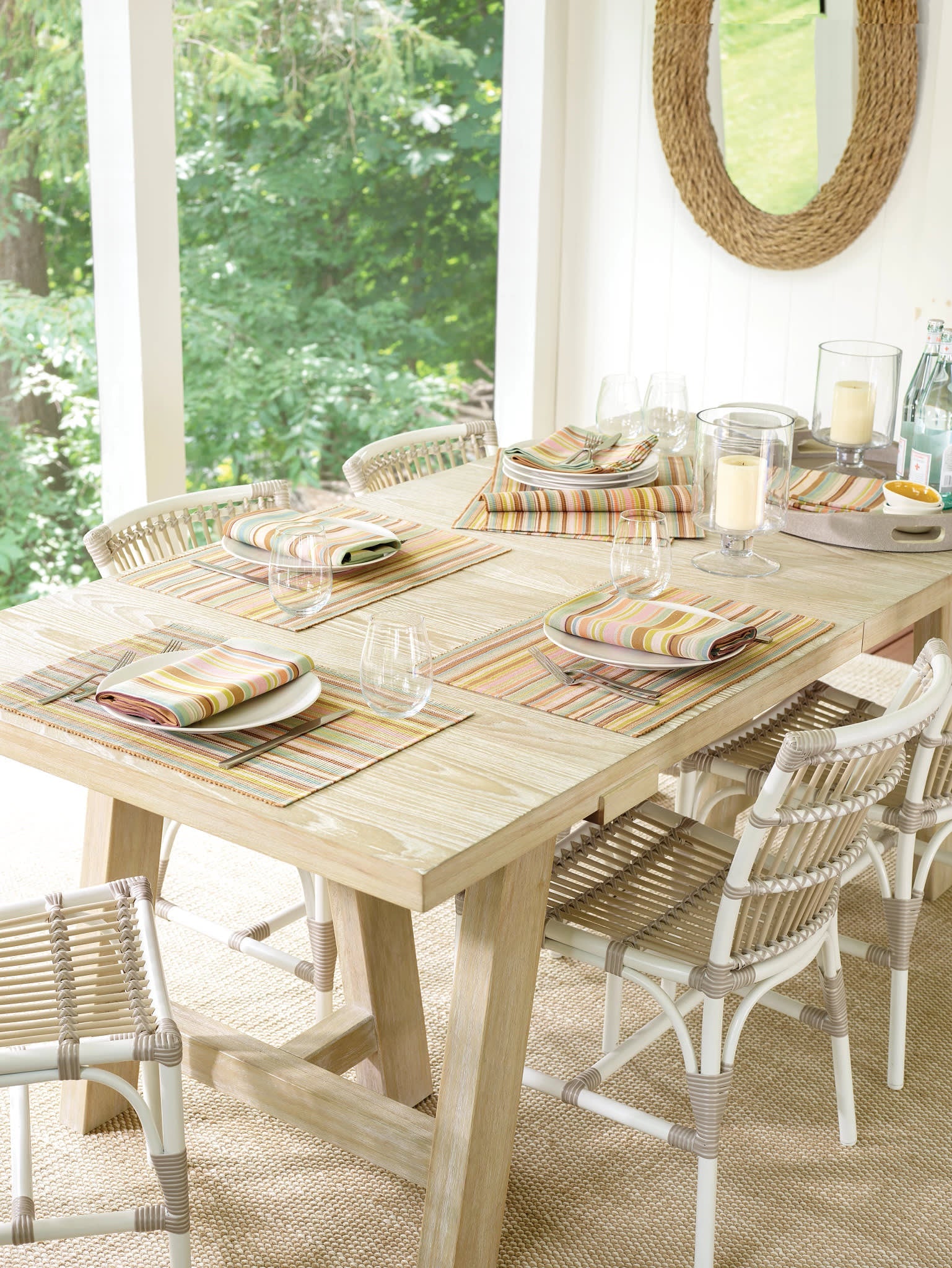 Annie Selke Pebble Handwoven Performance Rug Natural