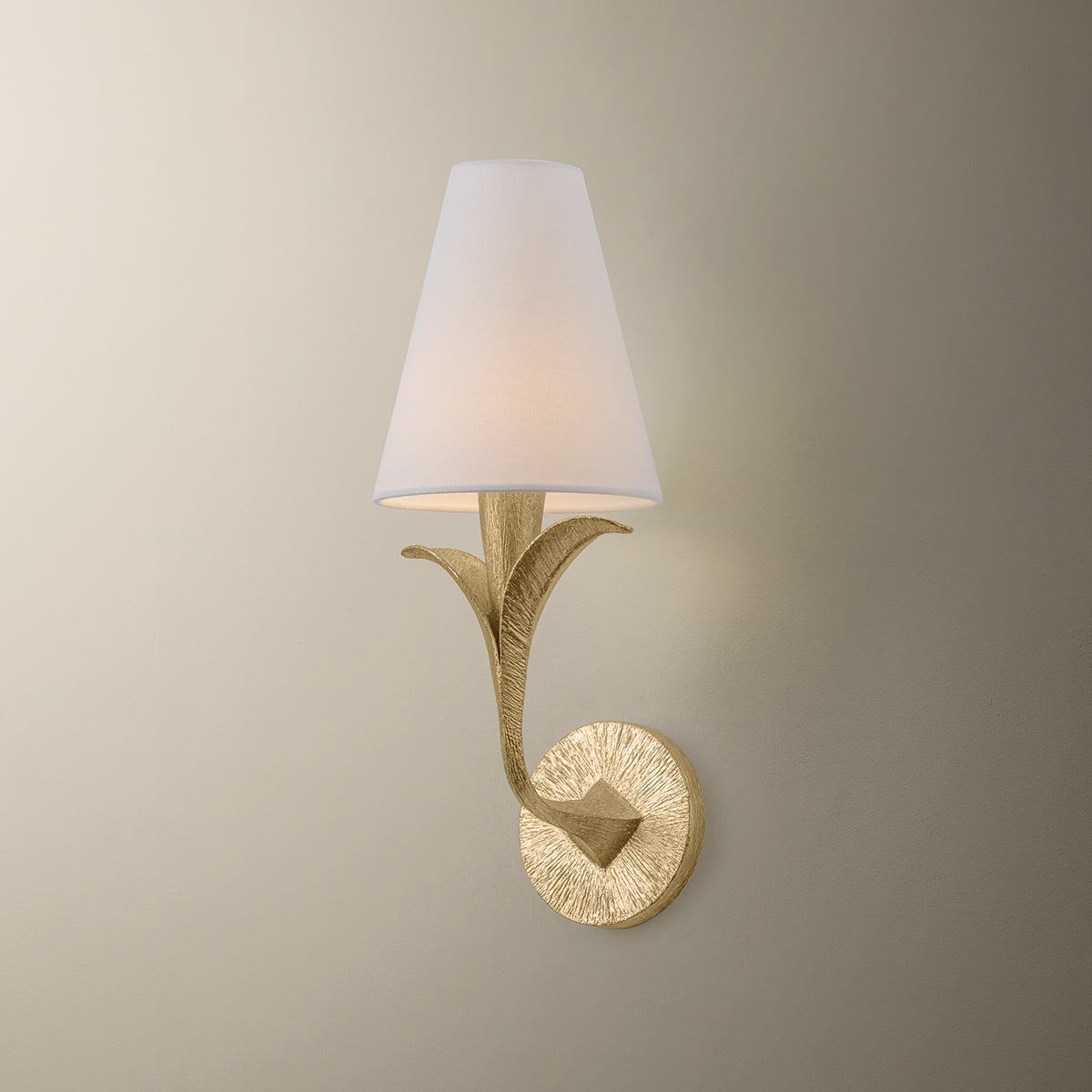 Troy Lighting Quill Wall Sconce Gilded Ivory 1-Light
