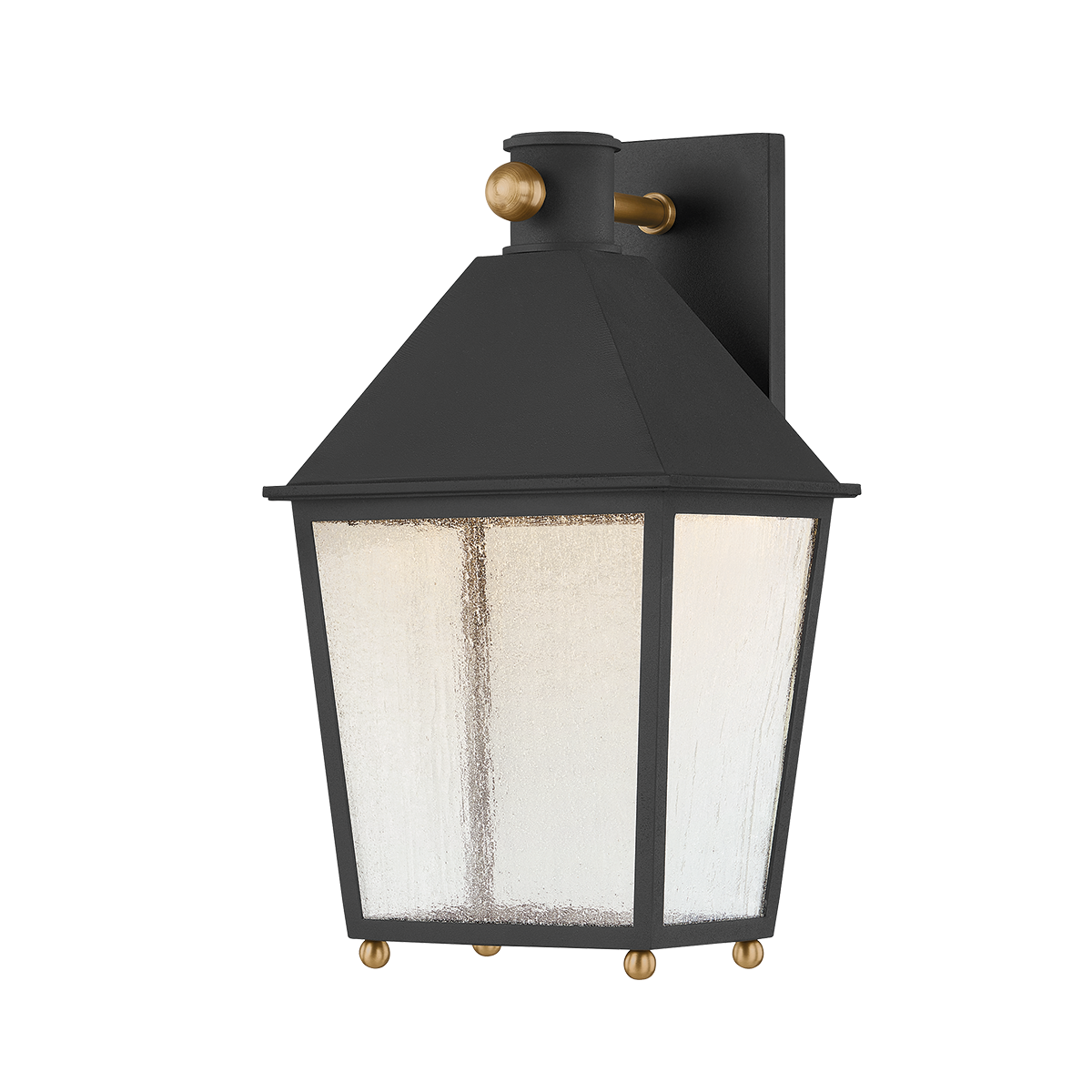 Troy Lighting Gladden Wall Sconce Textured Black Patina Brass
