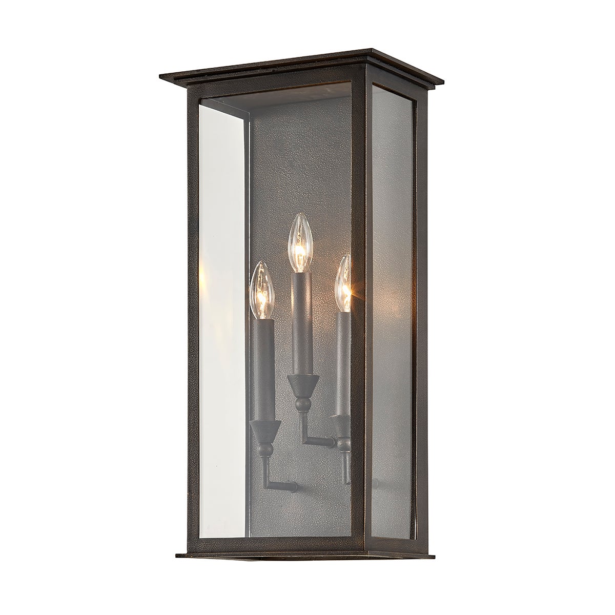 Troy Lighting Chauncey Exterior Wall Sconce Lantern Vintage Bronze 23.5in