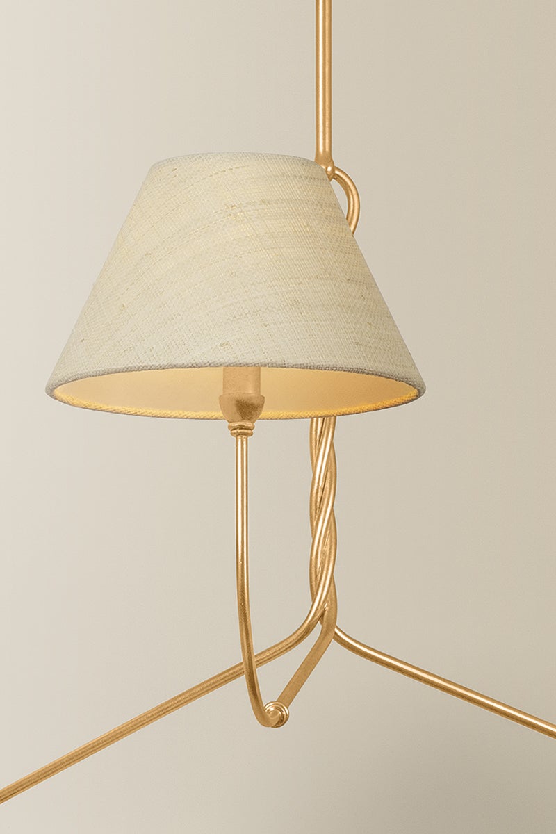 Hudson Valley Lighting Dekalb 3-Light Chandelier Vintage Gold Leaf