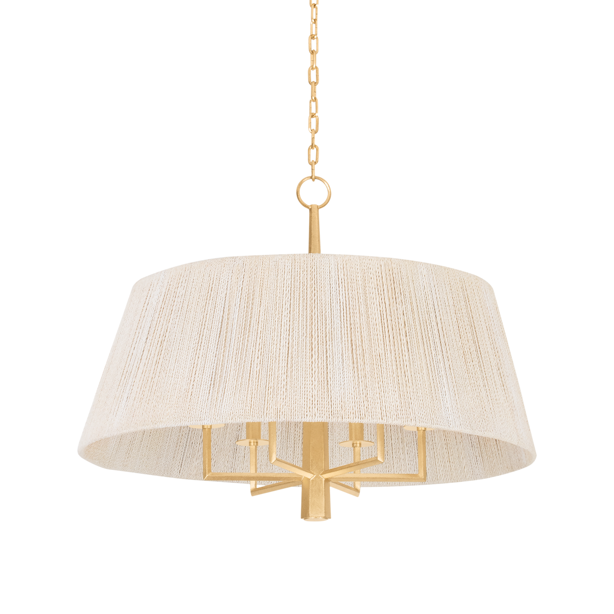 Troy Lighting Azar 30-Inch 6-Light Pendant Vintage Gold Leaf