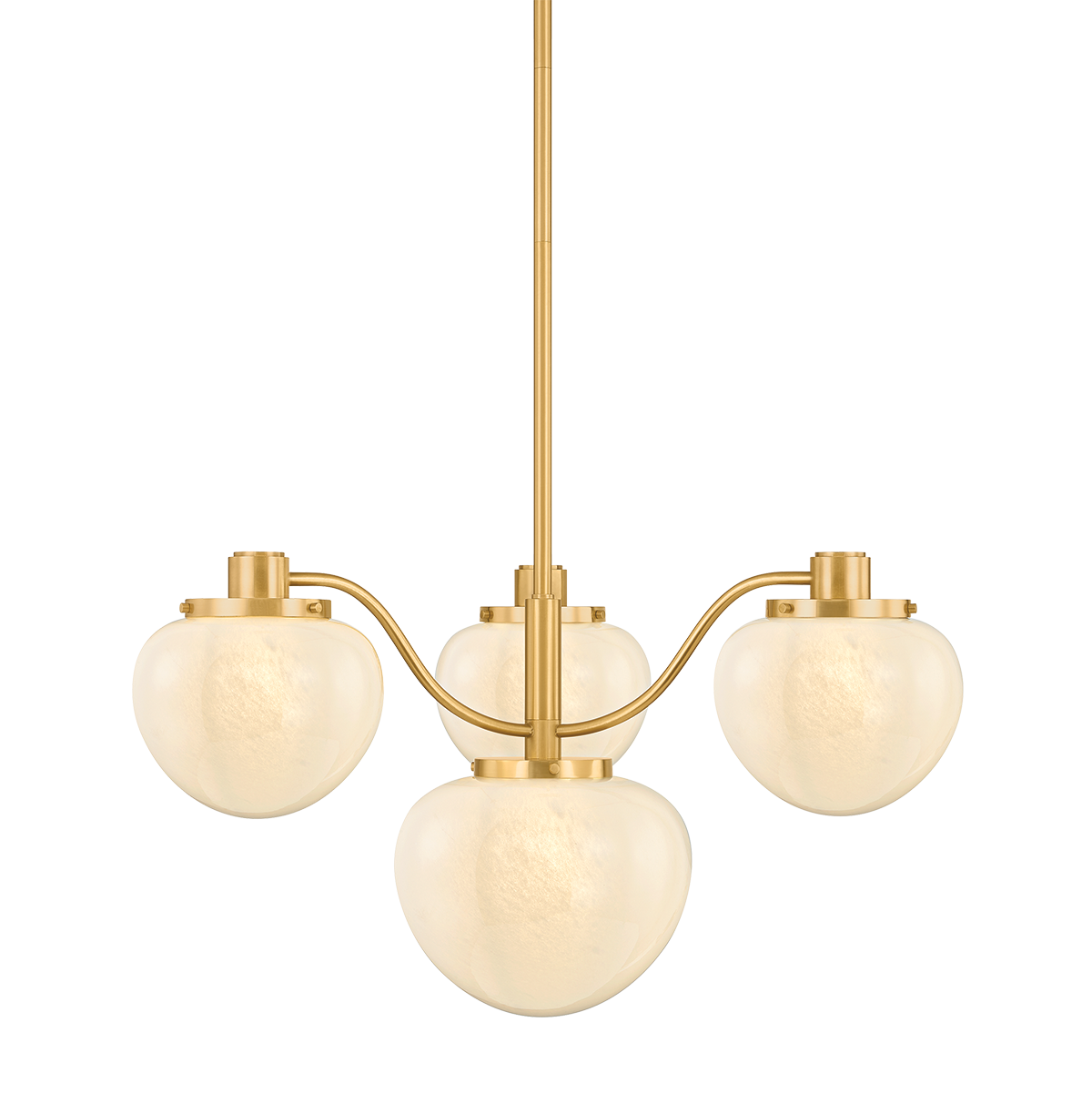 Mitzi Kristen 4-Light Chandelier in Aged Brass Finish