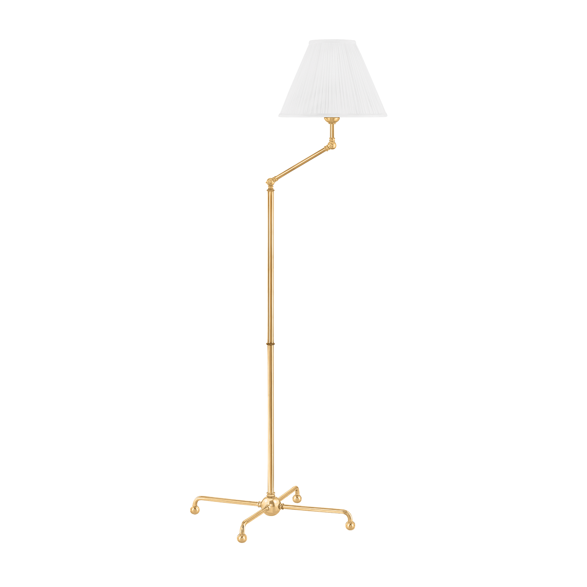 Hudson Valley Lighting Classic No.1 Floor Lamp Aged Brass