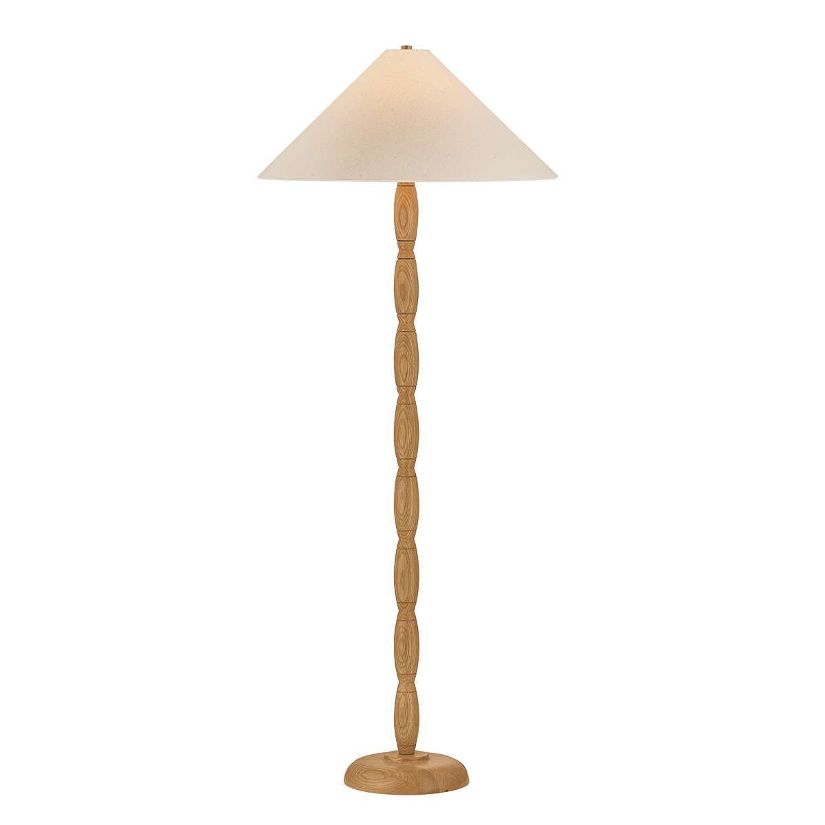 Troy Lighting Parrish Oak Floor Lamp in Patina Brass