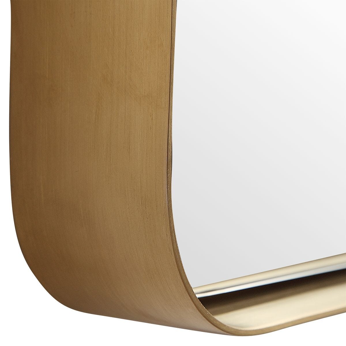 Revelation Padria Leaner Mirror Brushed Brass 24 by 72 Inches