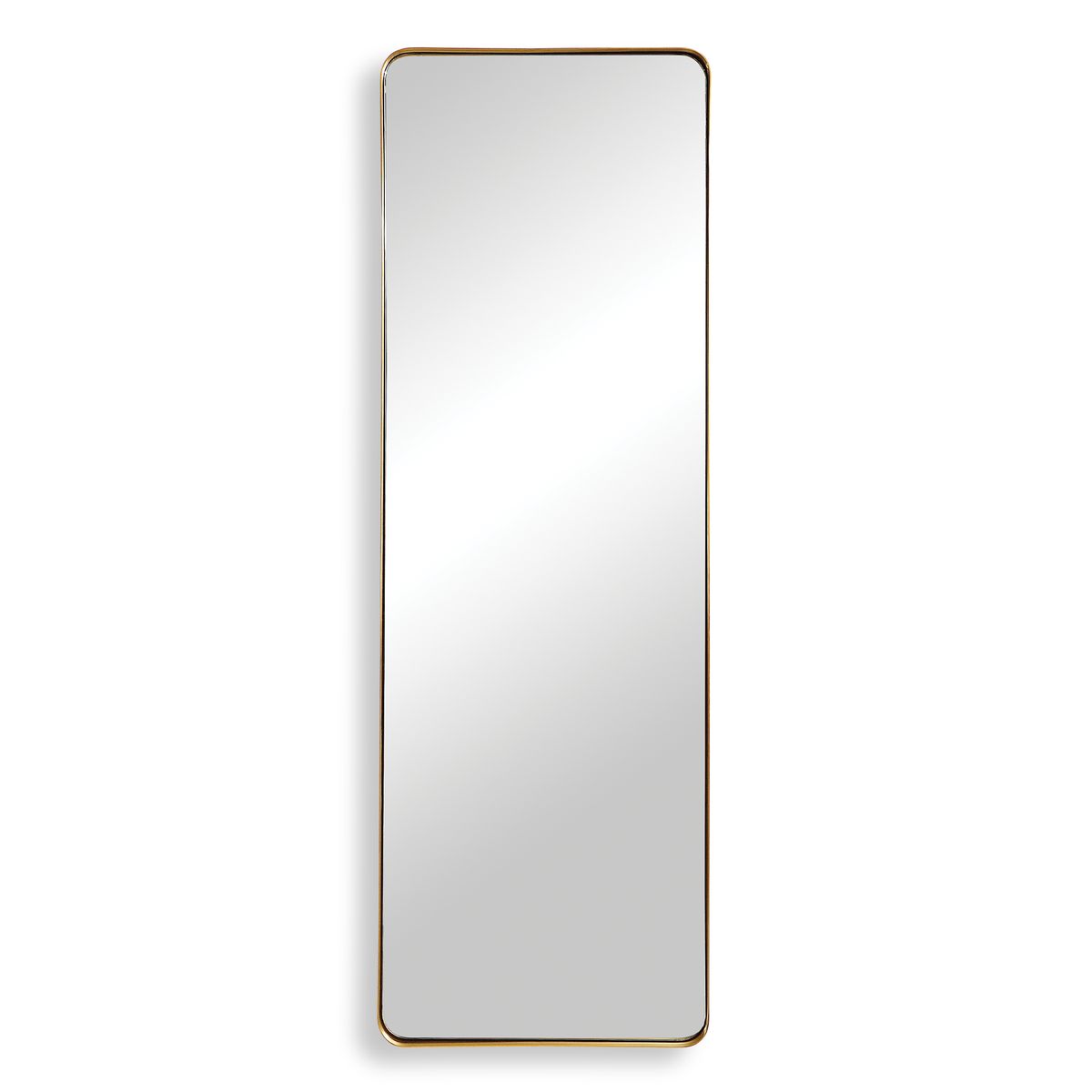 Revelation Padria Leaner Mirror Brushed Brass 24 by 72 Inches