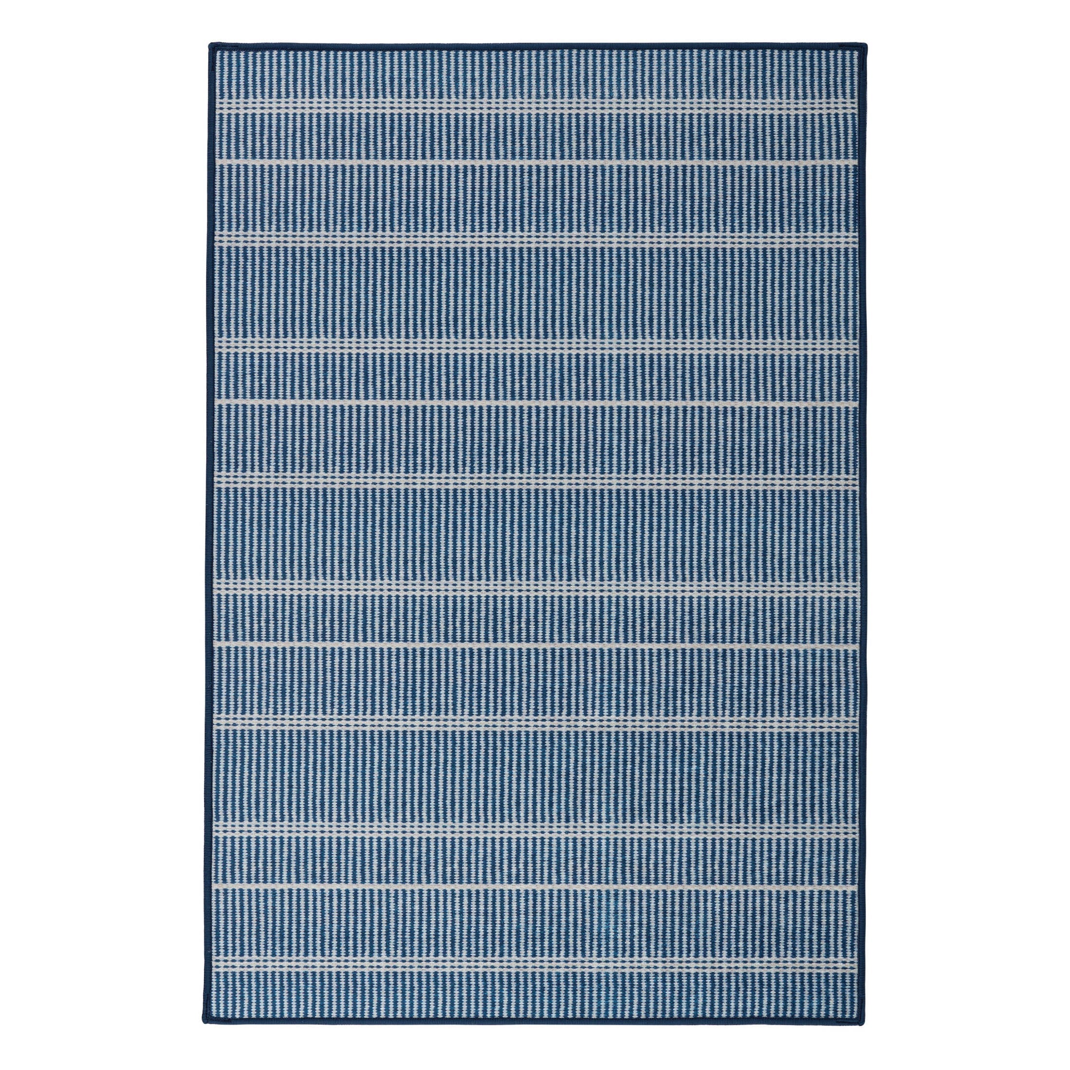 Annie Selke Bunny Williams Samson Machine Washable Area Rug Navy