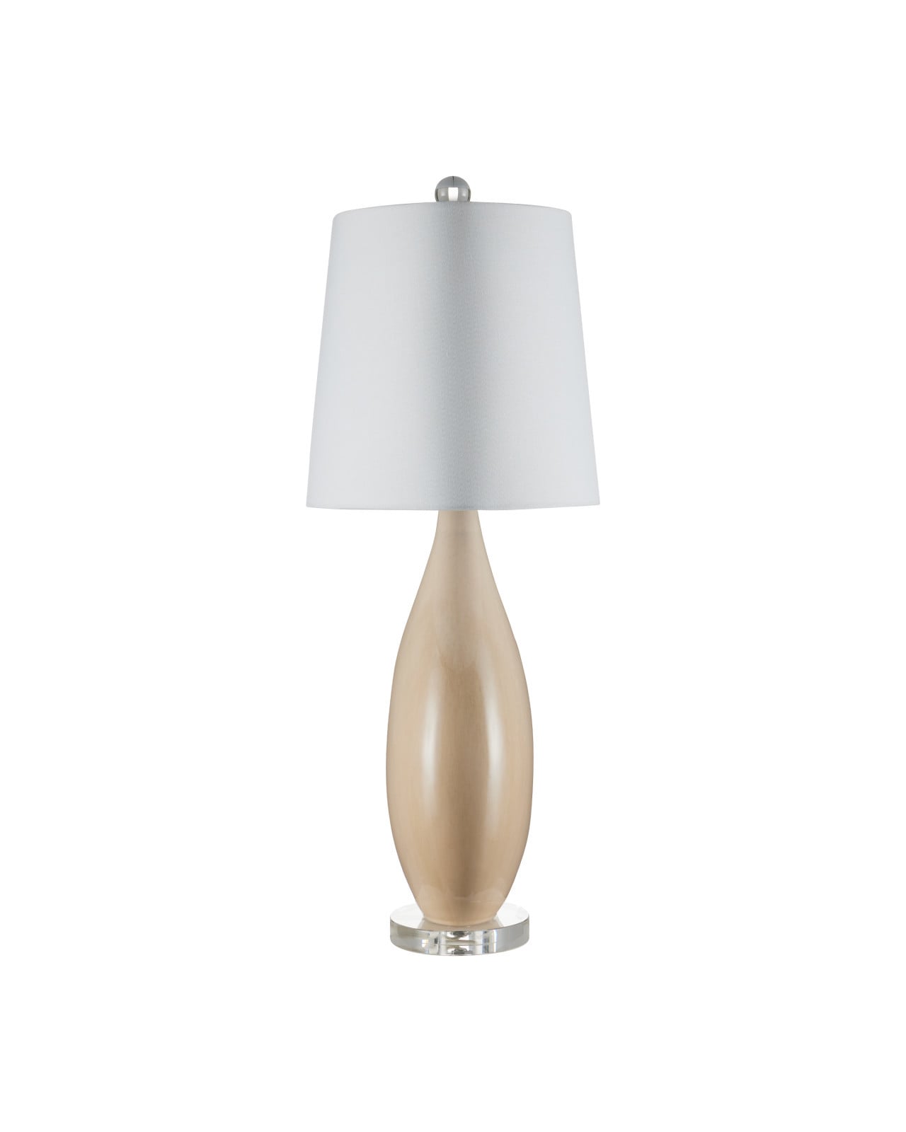 Currey & Company Opal Blush Table Lamp Ceramic Amber Clear
