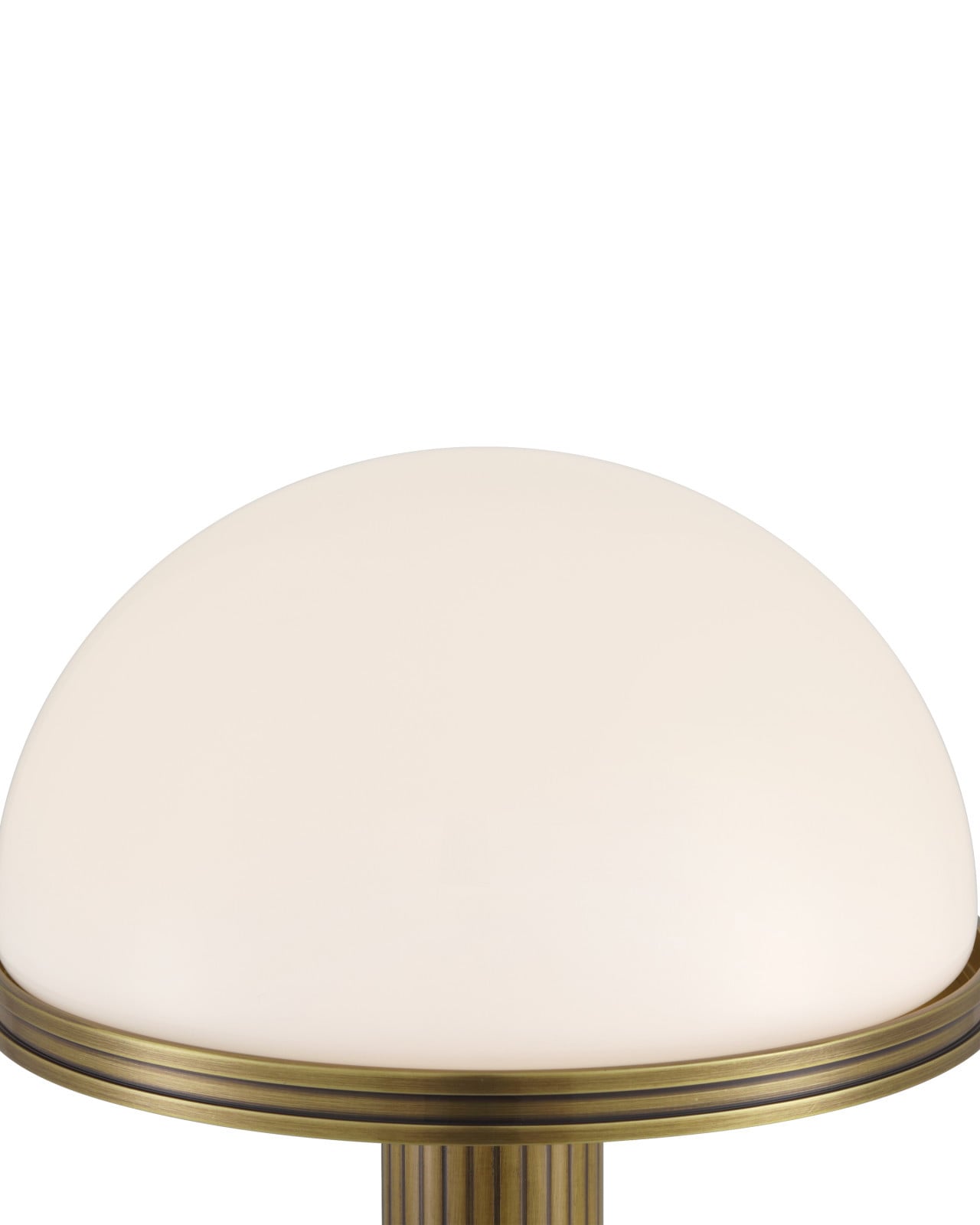 Currey & Company Promenade Cordless Table Lamp Polished Antique Brass