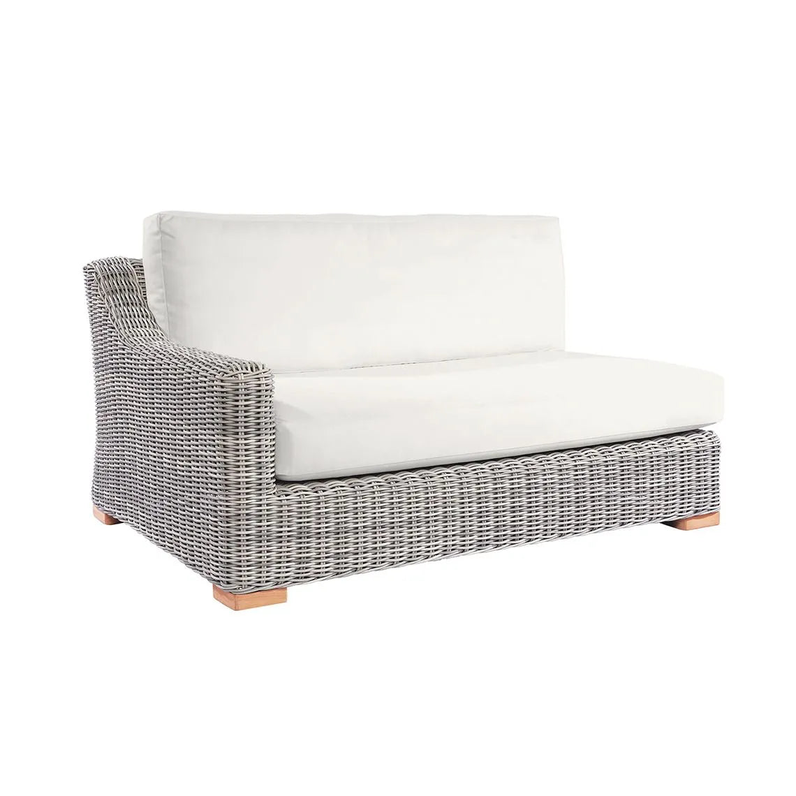 Kingsley Bate Tortola Sectional Left Arm Settee All-Weather Wicker